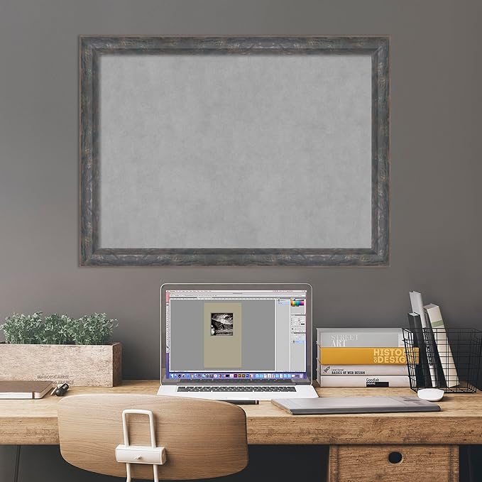 Amanti Art Grey Framed Magnetic Board 23x31 Medium Vision Board - Image 6