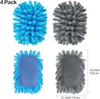 SITHON 4 Pieces Magnetic Microfiber Shag Whiteboard Eraser, Washable Microfiber - Image 2