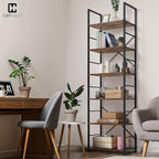 CAPHAUS 6 Tier Bookshelf, 24 Inch Width Free Standing Shelf, Bookcase Shelf - Image 2