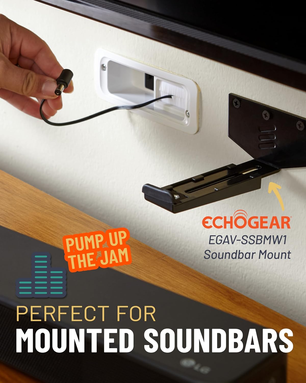ECHOGEAR in Wall Cable Management Kit for TV & Soundbar, DIY Cord Hider