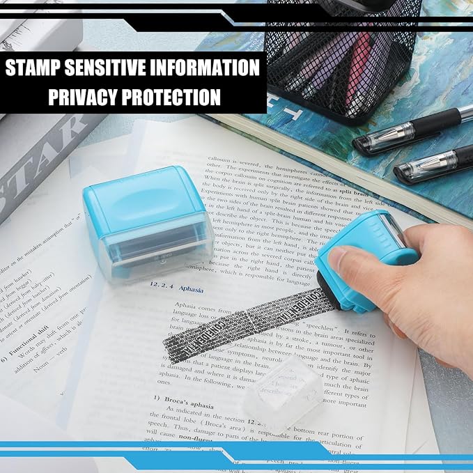 Nezyo 2 Pack Identity Protection Roller Stamp Identity Theft, Confidential - Image 6