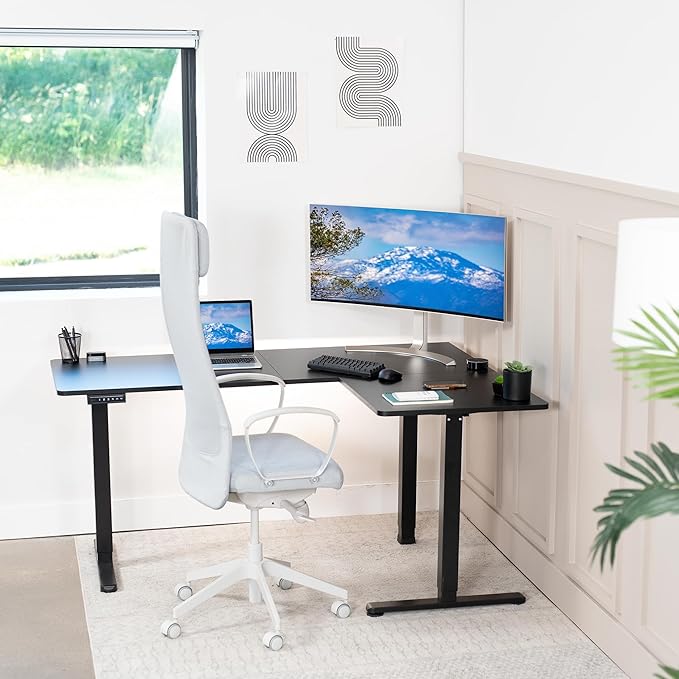 VIVO Electric Corner 63 x 47 inch L-Shaped Standing Desk, Memory Height - Image 7