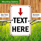 Custom Arrow, Custom Directional Sign, Arrow Down Sign, 12x18 Inches, 55 mil - Image 5