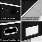PRANDOM Storage Boxes with Lids Fabric Collapsible Storage Bins Organizer - Image 6