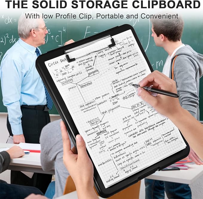 Mimorou 5 Pcs Clipboard with Storage, 9.5 x 13.5 Inch Plastic Heavy Duty - Image 5