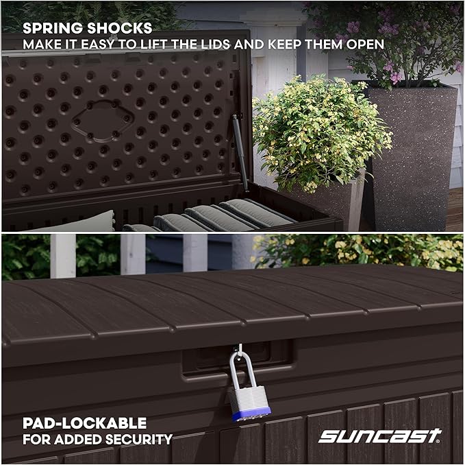 Suncast 80-Gal. Waterproof Resin Large Outdoor Patio Deck Box - Image 5