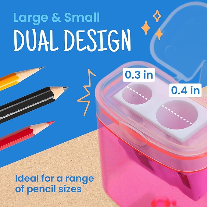 Craftzilla Pencil Sharpener 100 Pack, Manual Pencil Sharpeners Bulk - Image 4