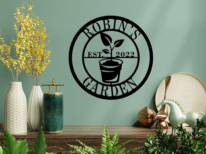 ENFODREAM Personalized Metal Garden Sign, Family Last Name & Established Date - Image 6