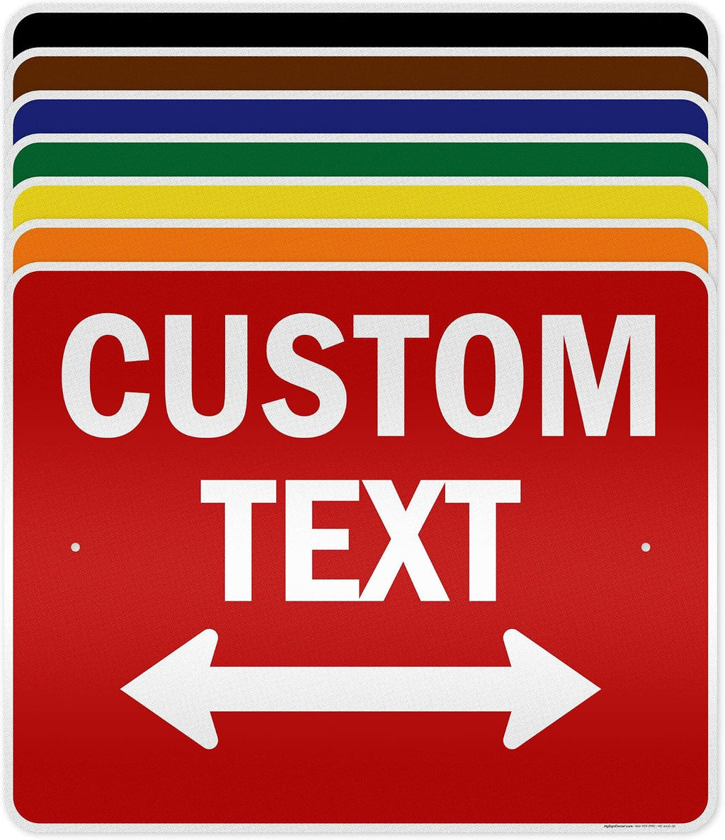 Custom Arrow, Custom Directional Sign, Two way Arrow, 24x30 Inches, 3M EGP