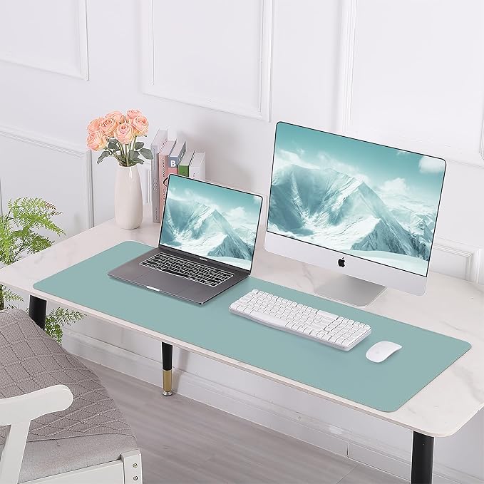 Leather Desk pad Protector, Large Desk mat - Image 6