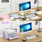 OPNICE Desk Organizer, 4-Tier Desktop File Organizer - Image 2