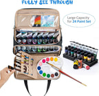 acrylic paint storage bag, art supply organizer with, close-up detail