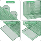 Marbrasse Desk Organizer with File Holder, 5-Tier Paper Letter Tray Organizer - Image 4