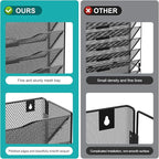 VEESUN 12 Tier Wall File Organizer, Mesh Letter Magazine Mail Wall File Holder - Image 5