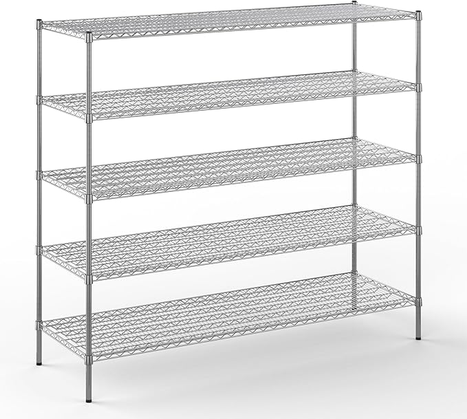 Regal Altair 24" Deep x 72" Wide x 64" Height Wire Shelving Kit | 5-Tier | NSF by Regal+Altair