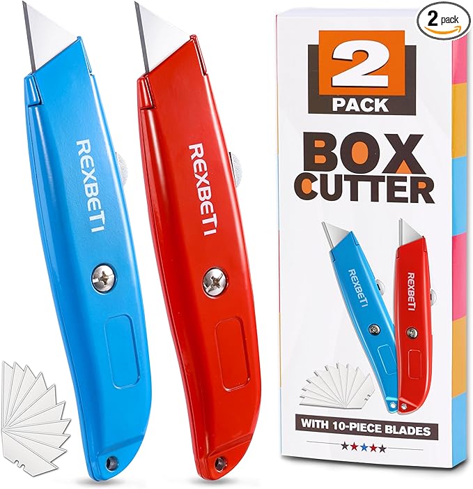 REXBETI 2 Pack Utility Knife by REXBETI