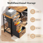 4 Drawers Mobile File Cabinet Vertical Filing Cabinet - Image 7