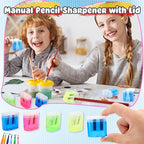 120 Pieces Pencil Sharpeners Bulk Colored Dual Holes Sharpeners Portable Manual - Image 5
