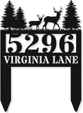 Personalized Deer Metal House Numbers