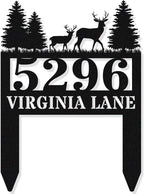 Personalized Deer Metal House Numbers