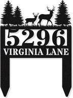 Personalized Deer Metal House Numbers by HYTSIGN