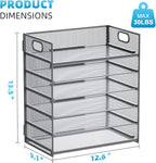 Marbrasse 6 Tier Paper Organizer Letter Tray - Image 3