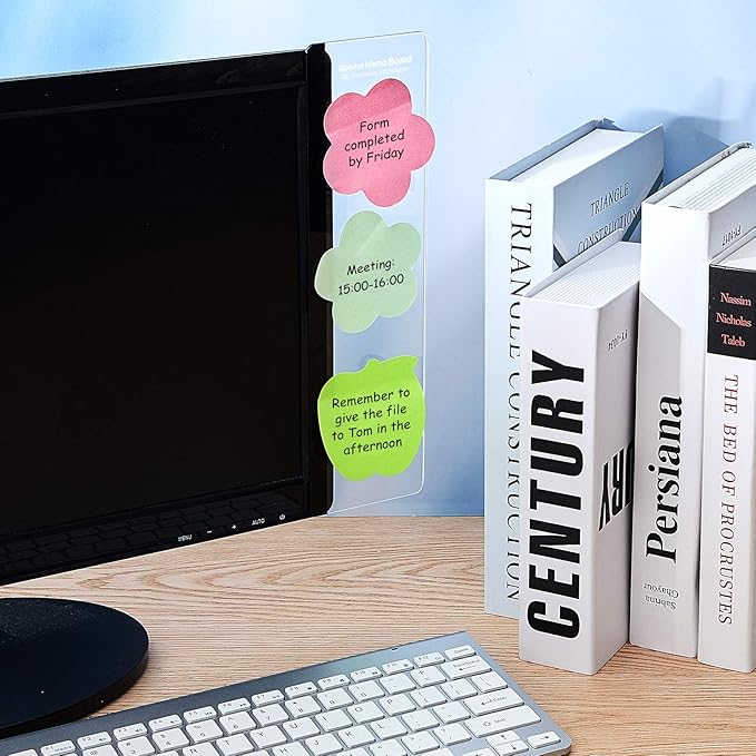 Zonon 4 Pieces Computer Monitor Notes Screen Monitor Memo Board Sticky Note - Image 7