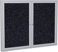 Ghent 48" x 60" 2-Door indoor Enclosed Recycled Rubber Bulletin Board, Shatter by Ghent