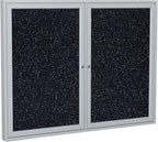 Ghent 48" x 60" 2-Door indoor Enclosed Recycled Rubber Bulletin Board, Shatter by Ghent