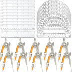 40 Pieces Geometry Math Set Compass by MOTOTO