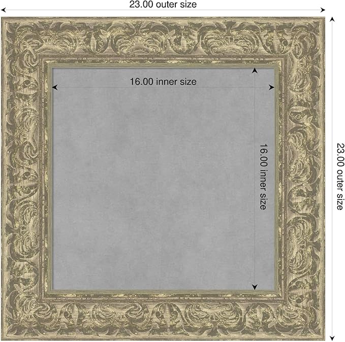 Amanti Art Silver Framed Magnetic Board 23x23 Small Vision Board - Image 2