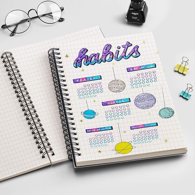 EMSHOI Graph Paper Spiral Notebook 7.48" x 10.15" - Image 6