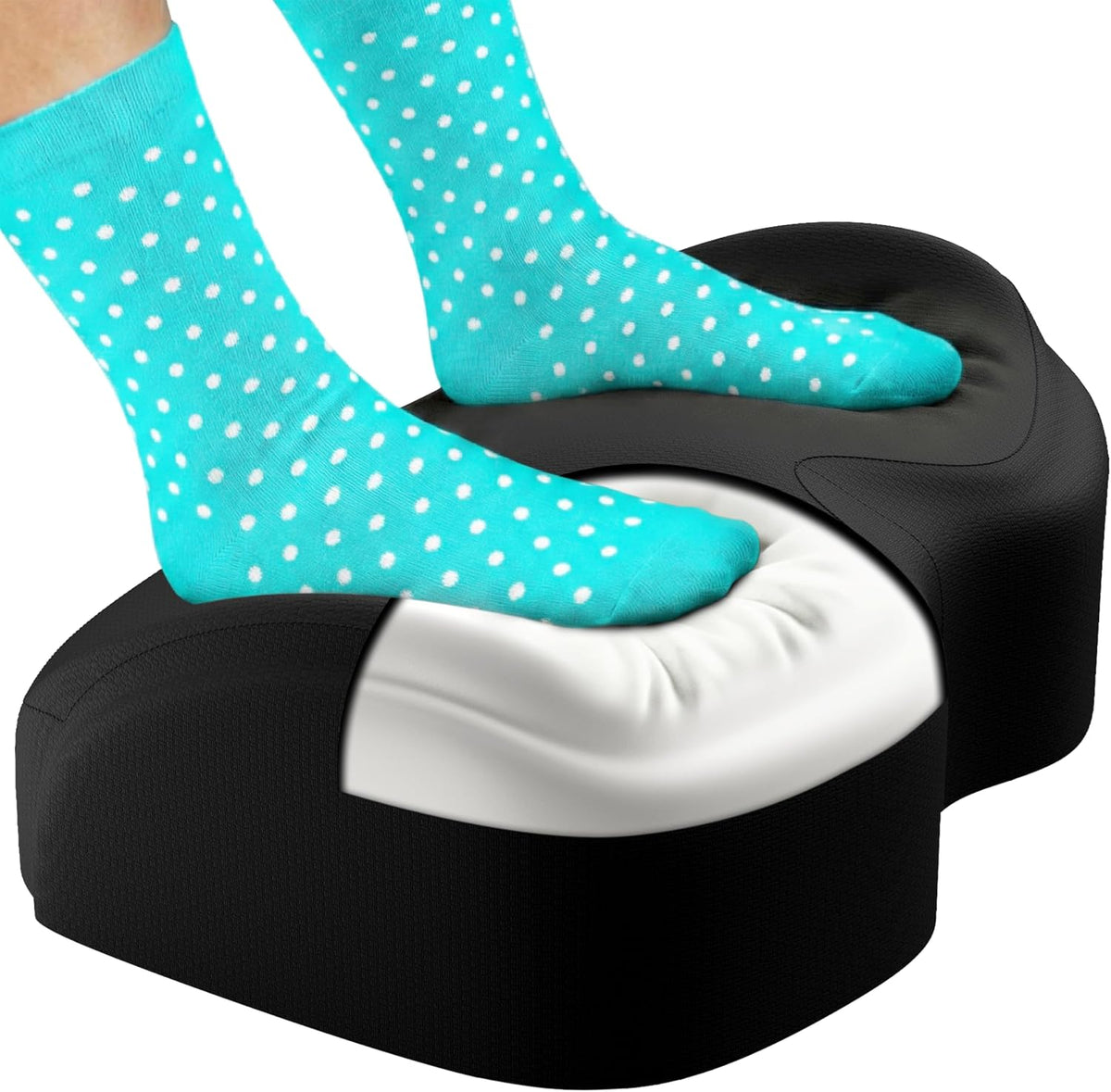Everlasting Comfort Foot Rest for Under Desk at Work - Memory Foam Office Foo...