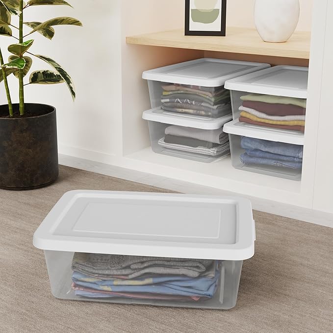 Triplenet Pricing 45-Pack 12-Quart Clear Plastic Storage Bins - Image 3
