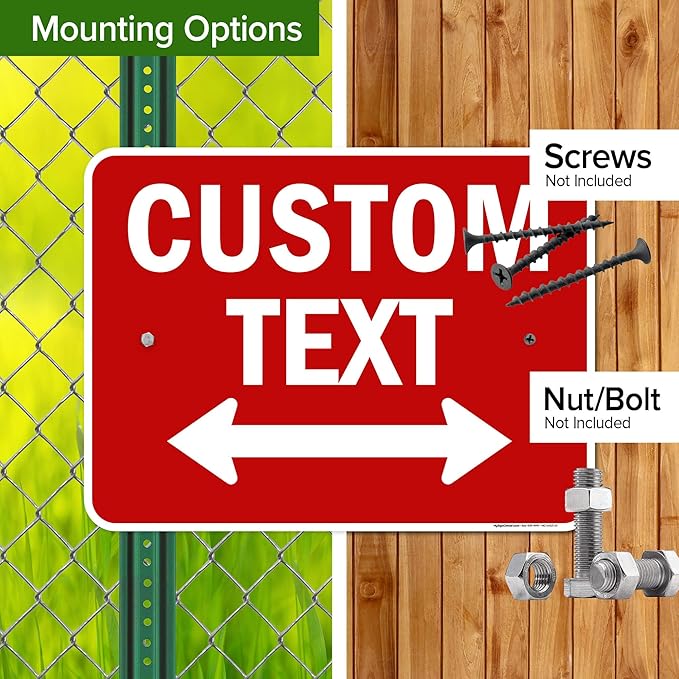 Custom Arrow, Custom Directional Sign, Two way Arrow, 18x24 Inches, Rust Free - Image 5