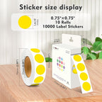 PARLAIM 3/4 Inch Roll Color Coding Labels, 10000 per 10Rolls Round Permanent - Image 2