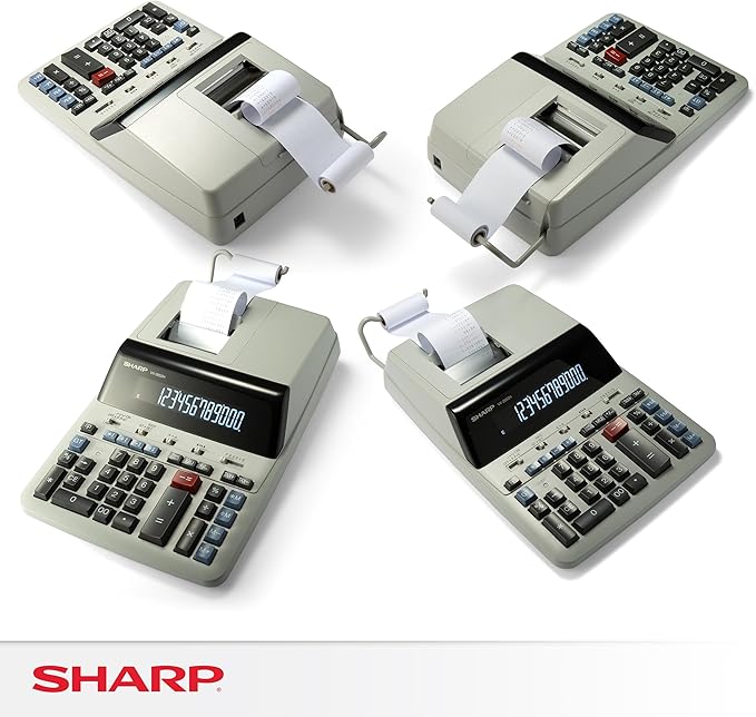 Sharp 12-Digit Print Calculator Desktop Size Adding Machine, Large Easy-to-Read - Image 7