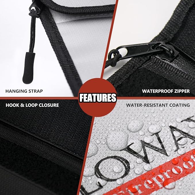 ROLOWAY Fireproof Bag 5200℉ Heat Insulated, Fireproof Money Bag - Image 5