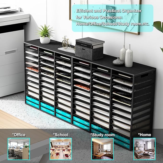 PAG-Mass Mail Sorter Adjustable Countertop Mail Holder, Heavy Duty Literature - Image 3