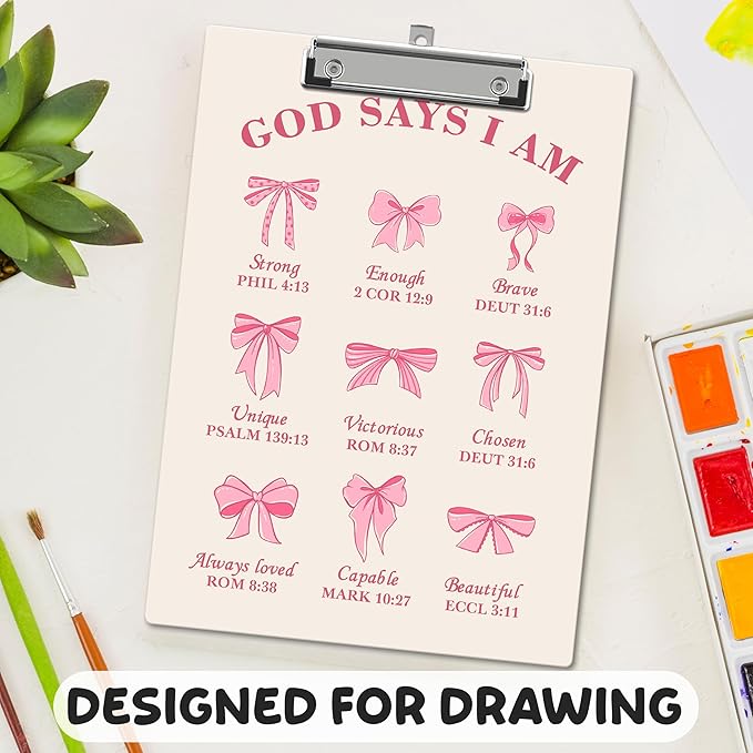 APIILVPQ Bible Clipboard, Christian Prayer Wooden Clip Boards - Image 6