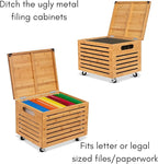 BIRDROCK HOME Rolling File Storage Organizer Box - Image 7