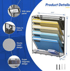 samstar Magnetic Wall File Holder, 6-Tier Hanging Wall File Organizer Wall - Image 3