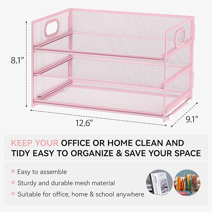 Subekyu 3 Tier Paper Letter Tray Organizer - Image 2