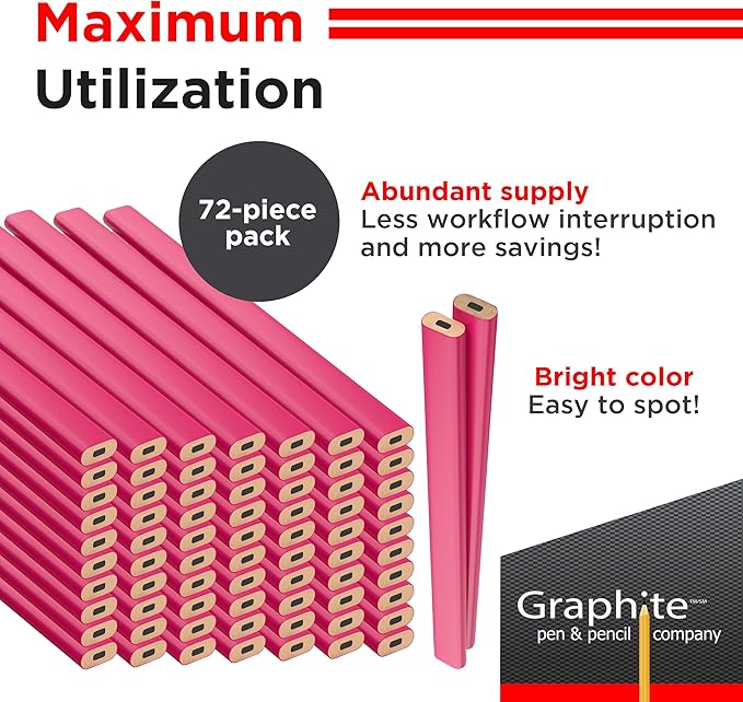 GRAPHITE Hard Lead Carpenter Pencils Bulk - Image 3