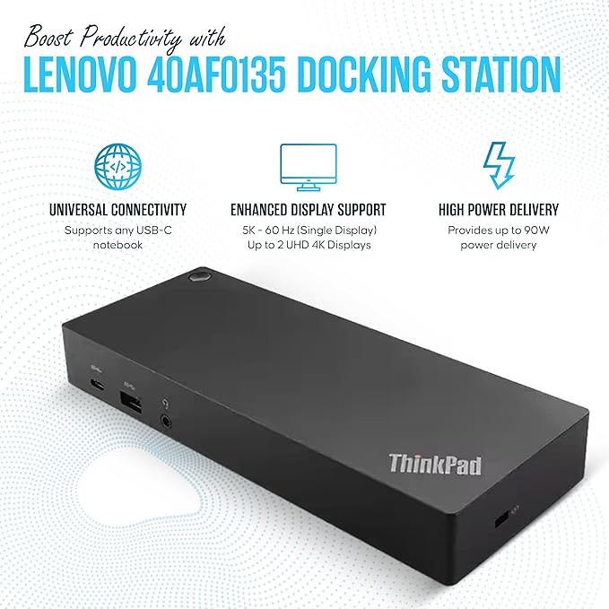 40AF0135US Lenovo Docking Station Dual Monitor Hybrid USB-C - Image 4
