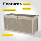 EasyUp 320 Gallon Deck Boxes Waterproof, Outdoor Large Storage Boxes - Image 5