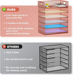 Marbrasse 6 Tier Paper Organizer Letter Tray - Image 2