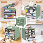 desk storage organizer with 9 drawers, 4 tiers on a desk or shelf