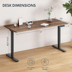 FLEXISPOT 71x32 Inch Large Dual Motor Electric Standing Desk, Creative Studio - Image 2