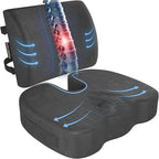 FORTEM Seat Cushion, Office Chair Cushion, Lumbar Support Pillow by FORTEM
